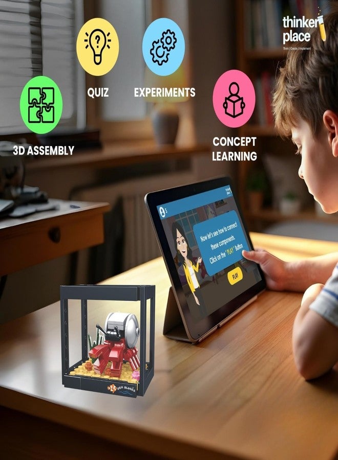 ThinkerPlace 8-in-1 Dream Ocean Fish Tank Hermit Crab (90 Pieces) | Learn About Marine Life | Building Block Set for Kids Age 6+ | STEM Educational Toy | Build, Collect & Create a Big Fish Tank - Image 4